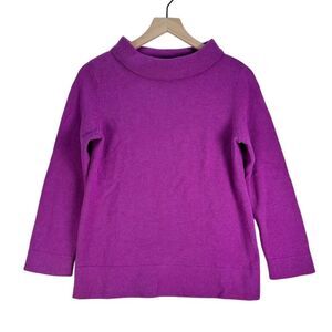 Sutton Studio Womens 100% Cashmere Funnel Cowl Neck Sweater Pink Size S Pullover